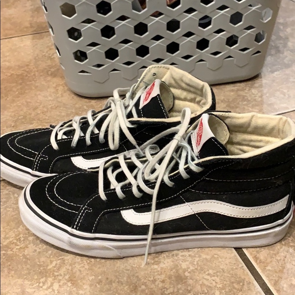 Black high-top vans